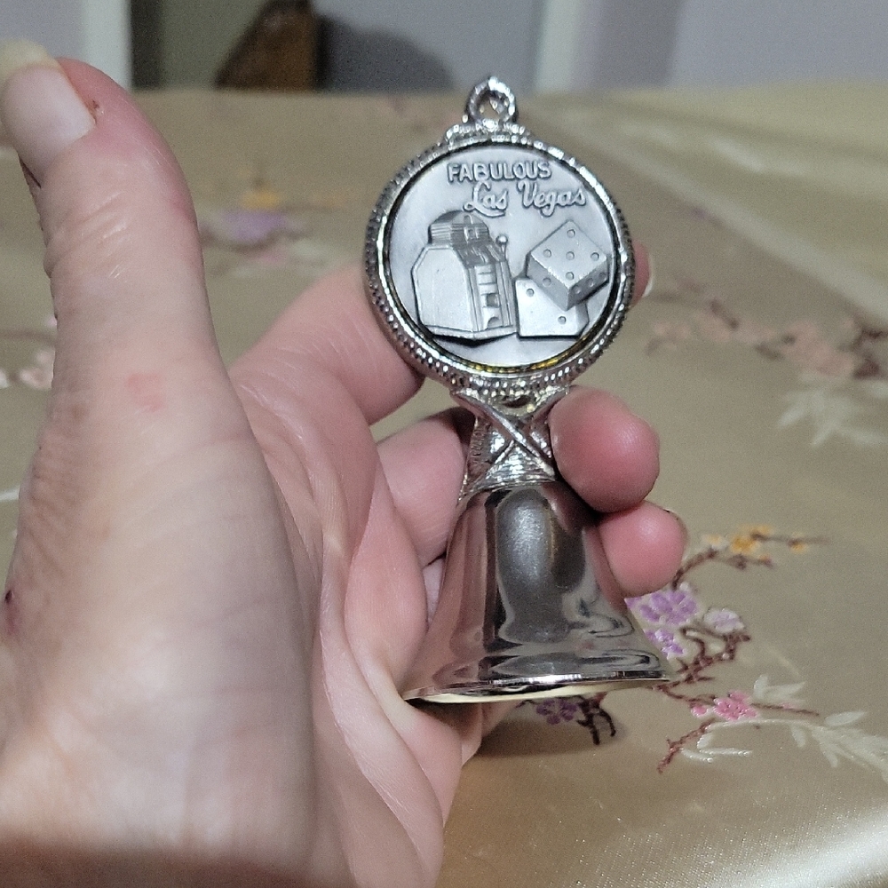 Silver Las Vegas Souvenir Bell